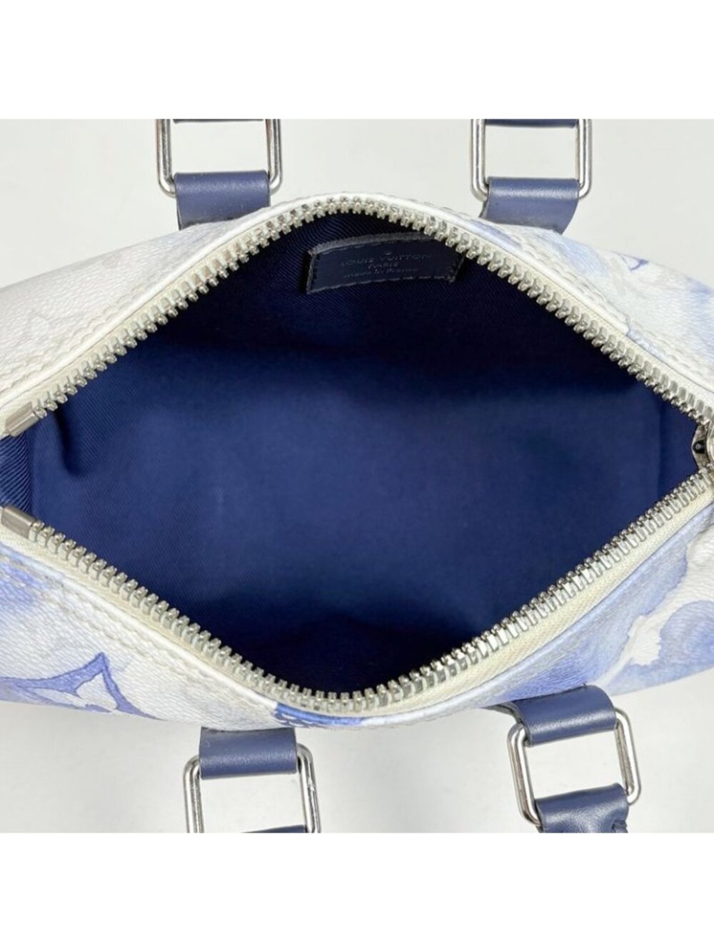 Louis Vuitton Keepall XS Handbag Monogram Water Color Blue White - Picture 9 of 9